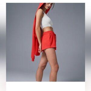 ALO Yoga Red Drawstring Athletic Shorts